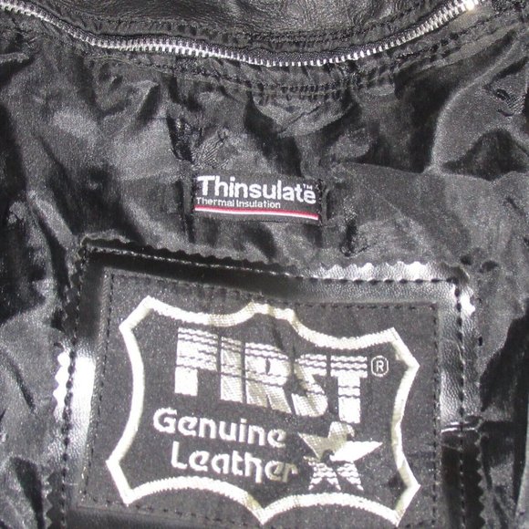 Genuine Leather Belted Jacket Coat Women's Size M Black - Picture 3 of 7